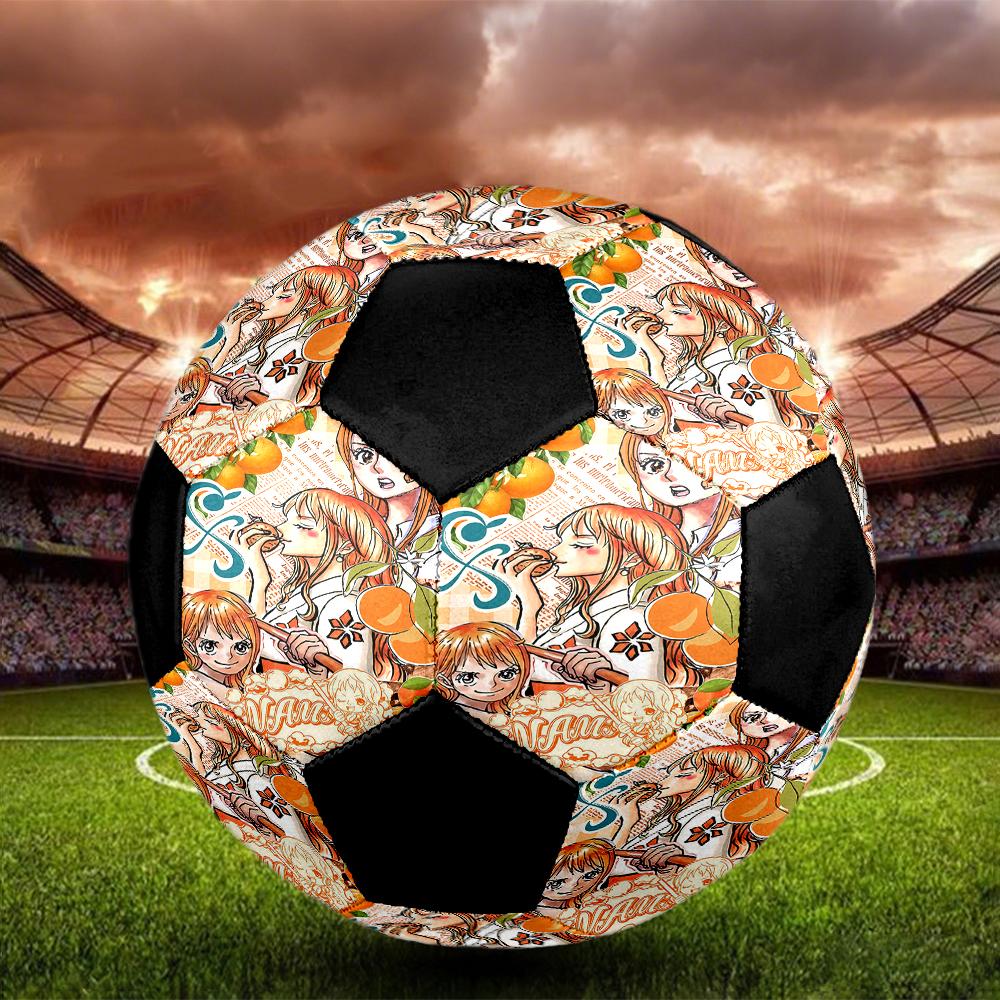 1pc ONE PIECE Nami Football Soccer Ball Size 5 Indoor Soccer Ball Fashion Colorful Backyard Game -Great For Sports Fans Gift HE32