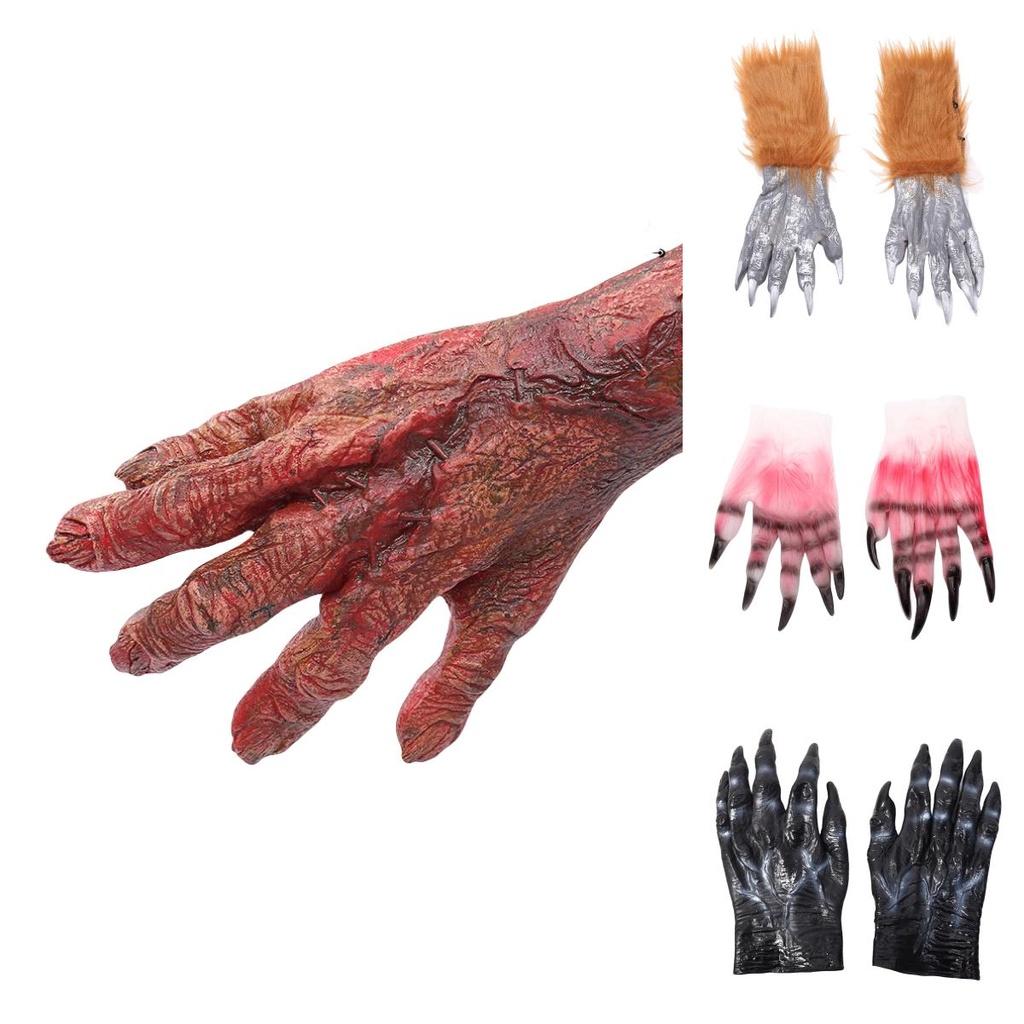 Bloody Werewolf Gloves Halloween Costume Party Zombie Accessories