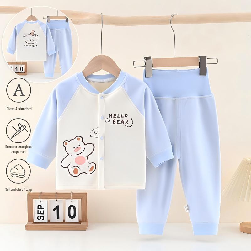 

Double-Sided Fleece Baby Set: High-Waist Belly Protection, Seamless, Warm, Choose for 0-3 Years, Perfect for Autumn/Winter 73 cm