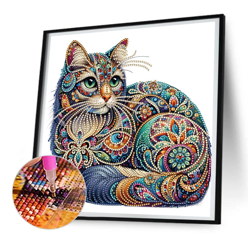 5D DIY Diamond Painting Animal Kit Butterfly Gorgeous Cat DIY Partial Special Shaped Drill Handmade Diamond Mosaic Art Gift