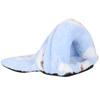 Mini Pet Winter Sleeping Bed Cage Removeable Hamster GuineaPigs Warm House Cave(Blue S)