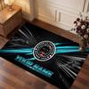Penrith Panthers Personalisierter Kristall-Samt-Teppich, Benutzerdefinierter Name Text Weicher Anti-Rutsch-Teppich für Wohnzimmer Schlafzimmer