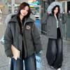 Padded jacket women's big fur collar Pike winter new American loose padded jacket women's thickened warm padded jacket