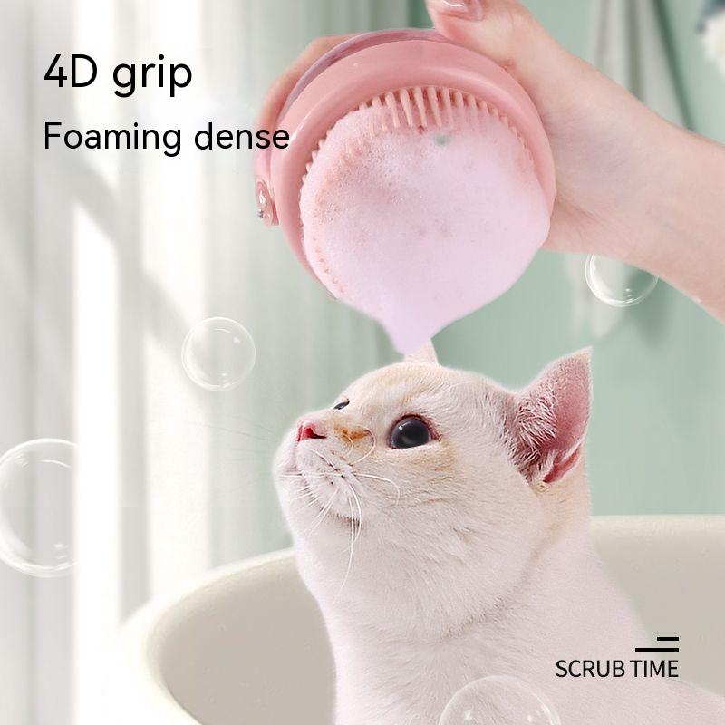 

Щетка для ванны для домашних животных, специальная щетка для ванны для кошек, силиконовая массажная щетка, чистящие скрабовые принадлежности