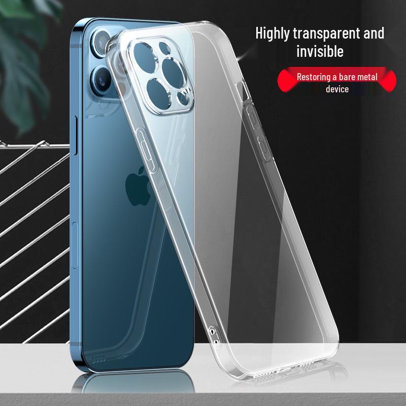 

Прозрачный силиконовый чехол с мягкими краями и полной защитой для iPhone 14 Pro Max Apple 17 Precise Camera Hole
