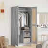Exclusive House - Sonoma Grey Wardrobe 82.5x51.5x180 Cm Engineered Wood