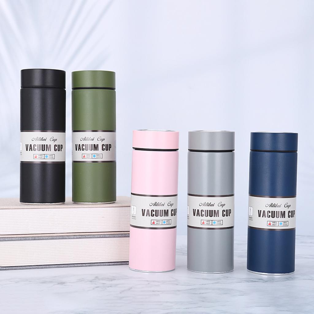 New Modern Stainless Steel Vacuum Cup High-end Simple Straight Cup Tea Separation Business Gift Cup