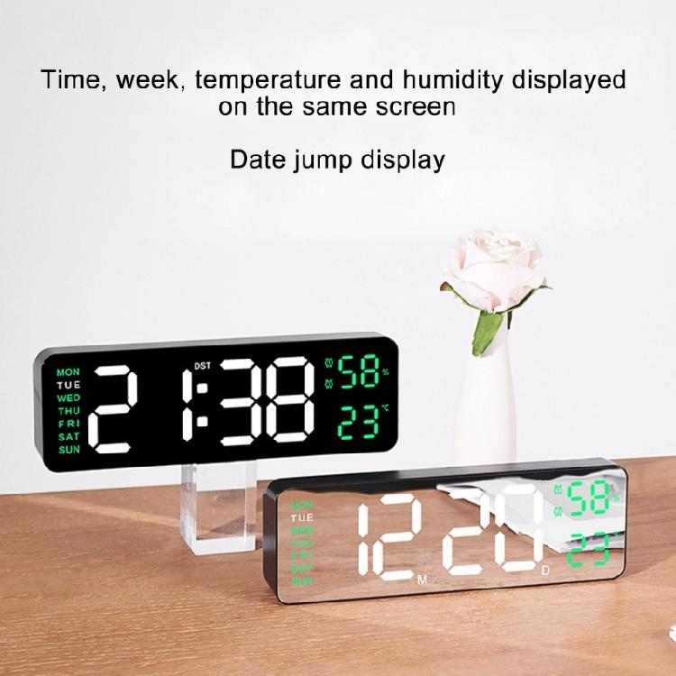 LED Digital Display Alarn Clock Brightness Dimmable Hangable and Desk Colck