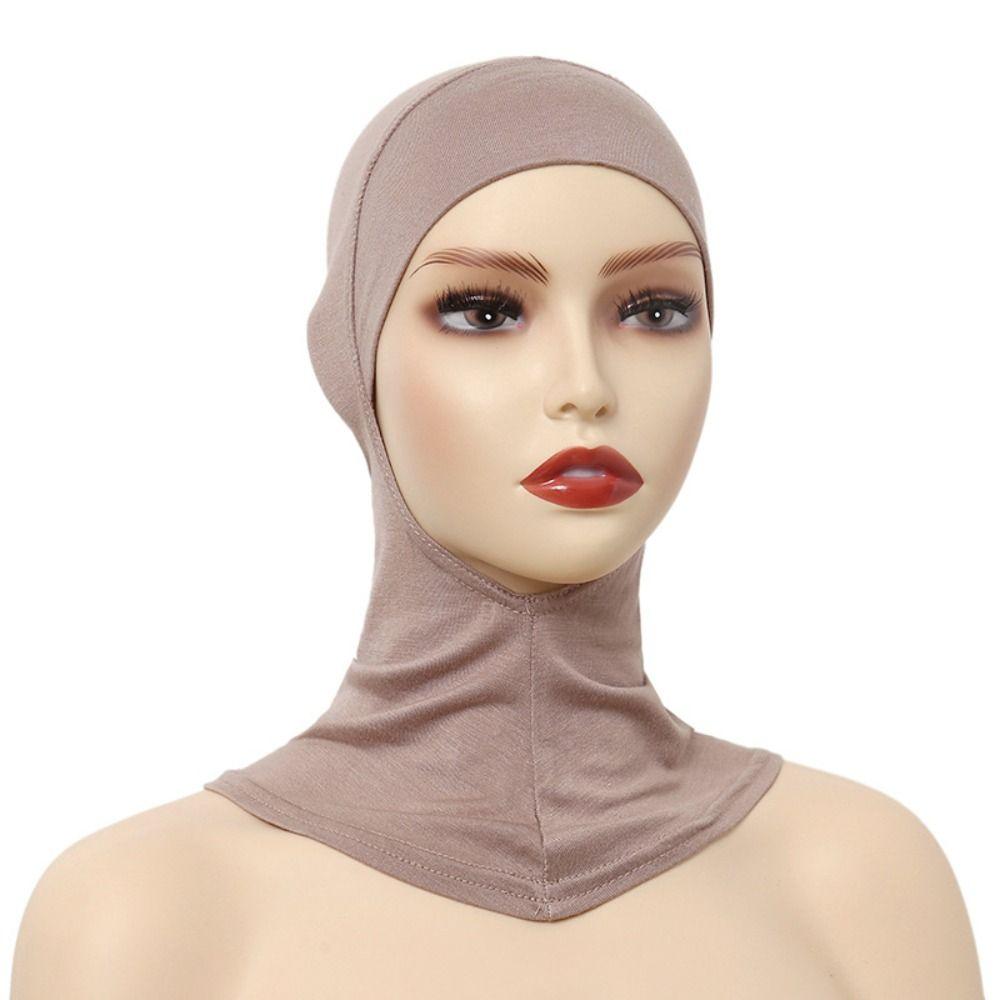 

Classic Hijab Inners Caps 26 Colors Scarf Turbans Beautiful Under Scarf Scarves Dress Up 10 # Shallow Khaki