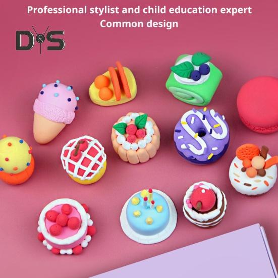 Kit di argilla essiccata all'aria per bambini, set di modellatura creativa per principianti con strumenti, giocattoli in argilla morbida fai da te super leggeri, scatola regalo, gioco fantasioso per tutte le età