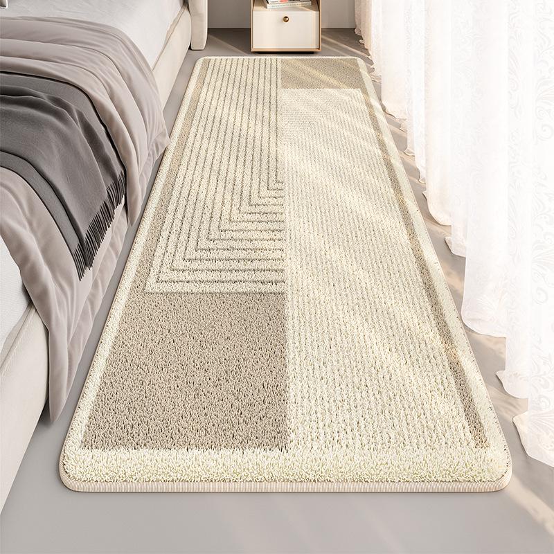 Plush Soft Machine-Washable Non-Slip Bedroom Mat, 10mm Thick Modern Minimalist Design for Living Room, Study & Laundry Room Decor