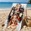 Custom Name Floral Fantasy Kpop Beach Towel Microfiber Beach Towel, Lightweight and Quick-Dry, for Summer Travel, Swimming Pool Gift