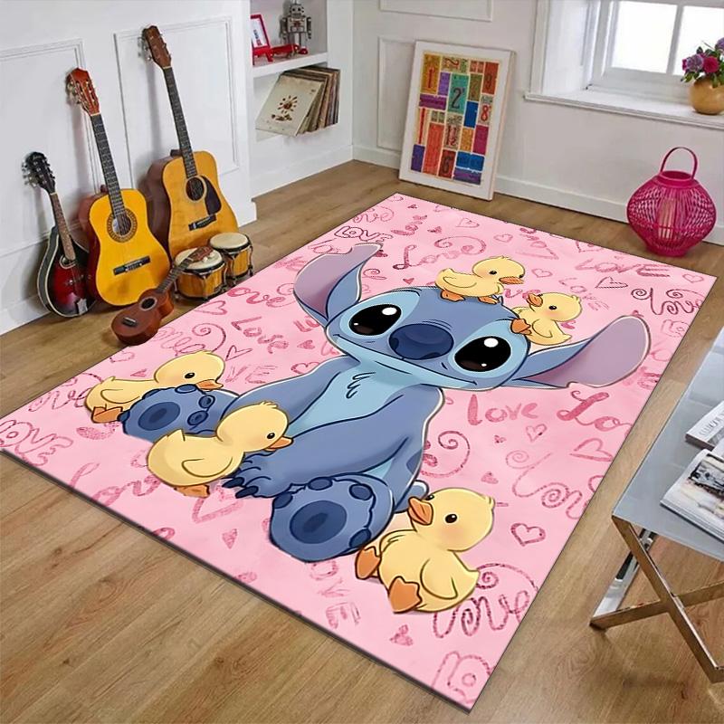 1pc S-Stitch Design Printed Area Rug Carpet for Bedroom Living Room Home Decor Rugs Mat Non Slip Mat Rug for Bedside