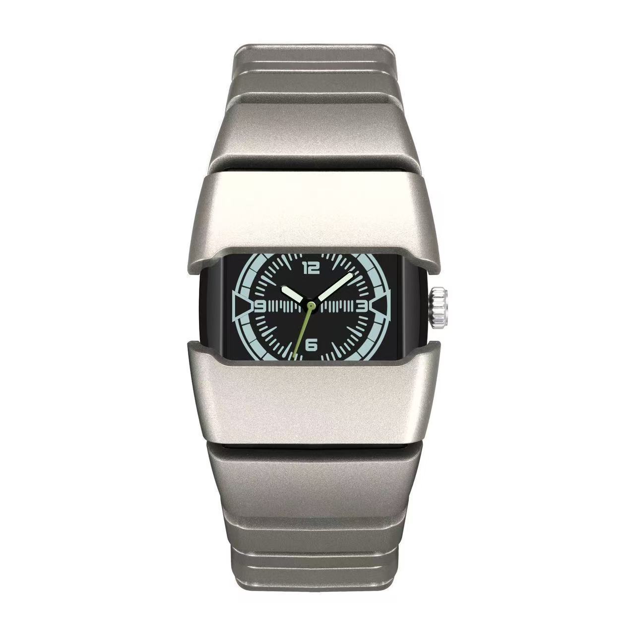 

Millennium Style Special-Shaped Design Watch For Men And Women, High Value, Trendy Retro And Versatile, High-End Men And Women S Quartz Watch серебряный