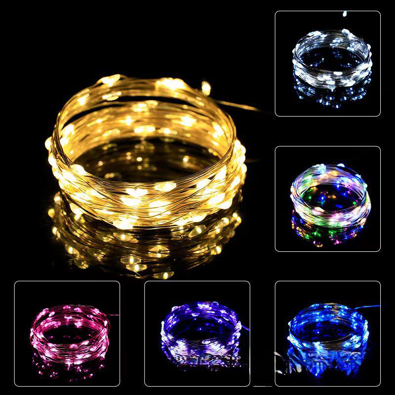 LED String Lights with Remote: USB Copper Wire for Christmas, Weddings, Cakes, Flowers, Room Decor - 8 Functions