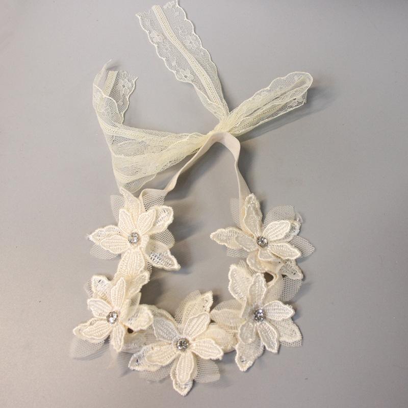 Lace Flower Baby Headband Princess Newborn Girls Hair Band Elastic Solid Color Hairband Fashion Hair Accessories