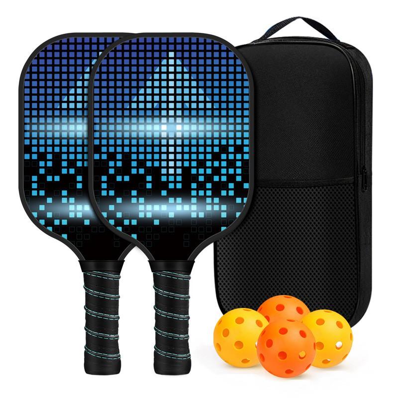 Glass Fiber Pickleball Paddle Set Kids Adults Family Couples Advanced Rackets