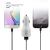 Carregador de carro com porta USB dupla de carregamento rápido 3.1A para Samsung Galaxy branco