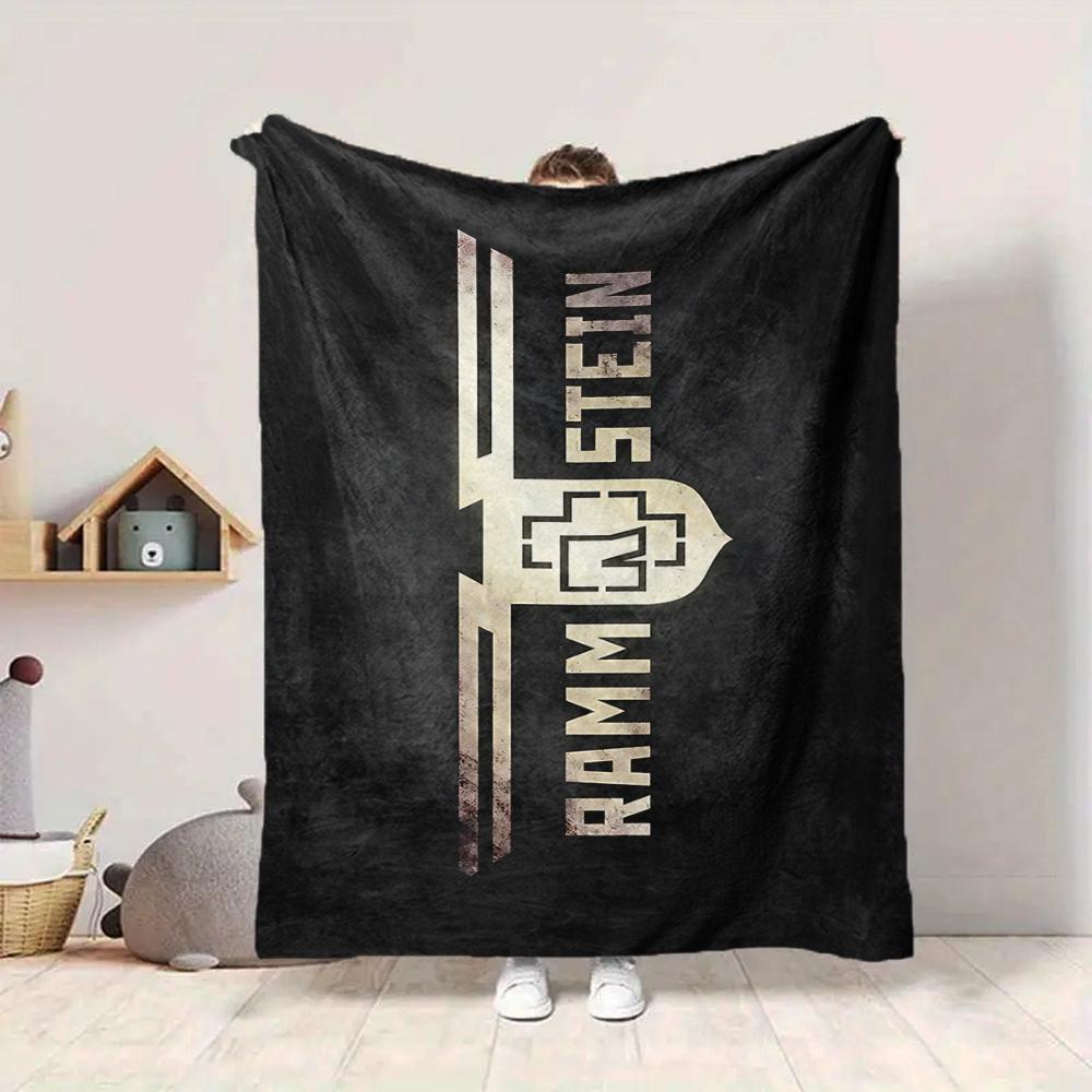 1 Stück Rammstein Heavy Metal Ikone Flanelldecke, Weich und Bequem, Lässig Warm, Camping Reise, Weihnachten, Halloween Xmas Geschenk Y1441