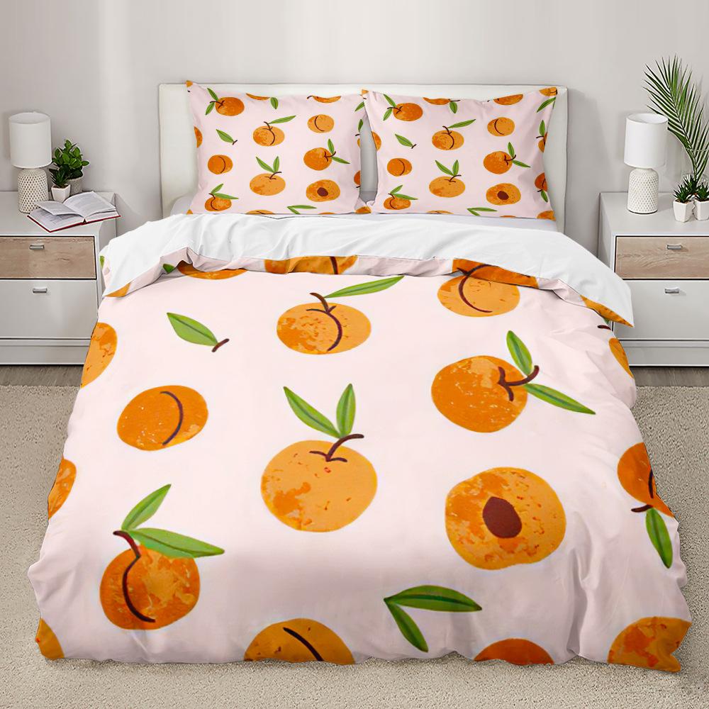 Watermelon Duvet Cover Set Fresh Fruit Pink Green Style Comforter Cover for Kids Girls Women Polyester Bedding Set King Size
