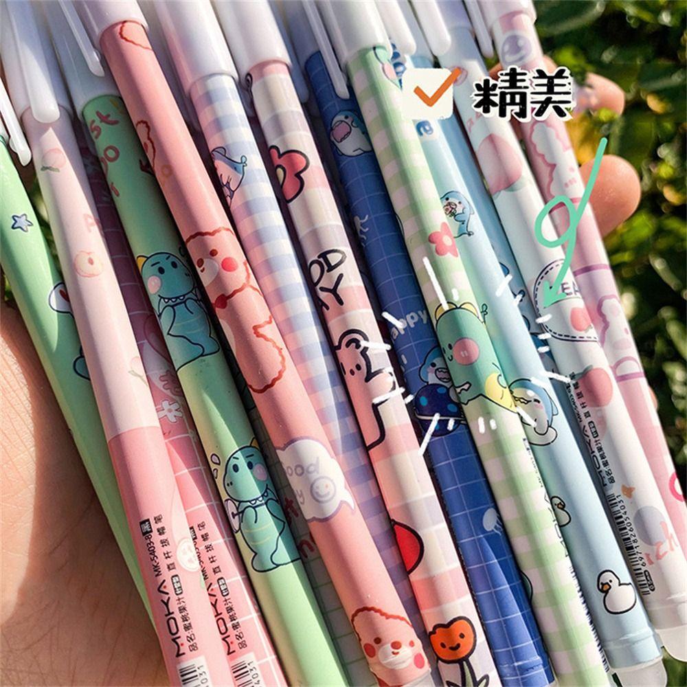 Press Pen Cartoons Washable Handle Blue Student Pen Gel Pens Neutral Erasable Pen Erasable Pen