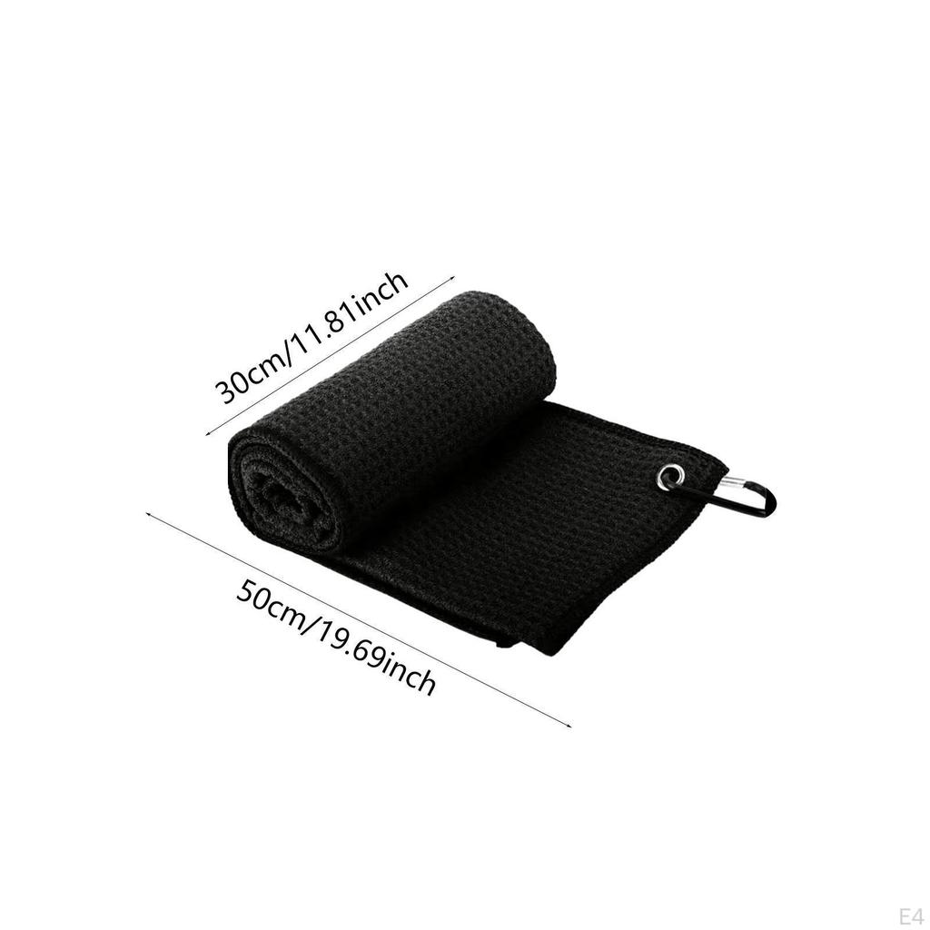Golf Towel Bag Small with Carabiner Soft Golfer Gift Quick Drying Water Absorption