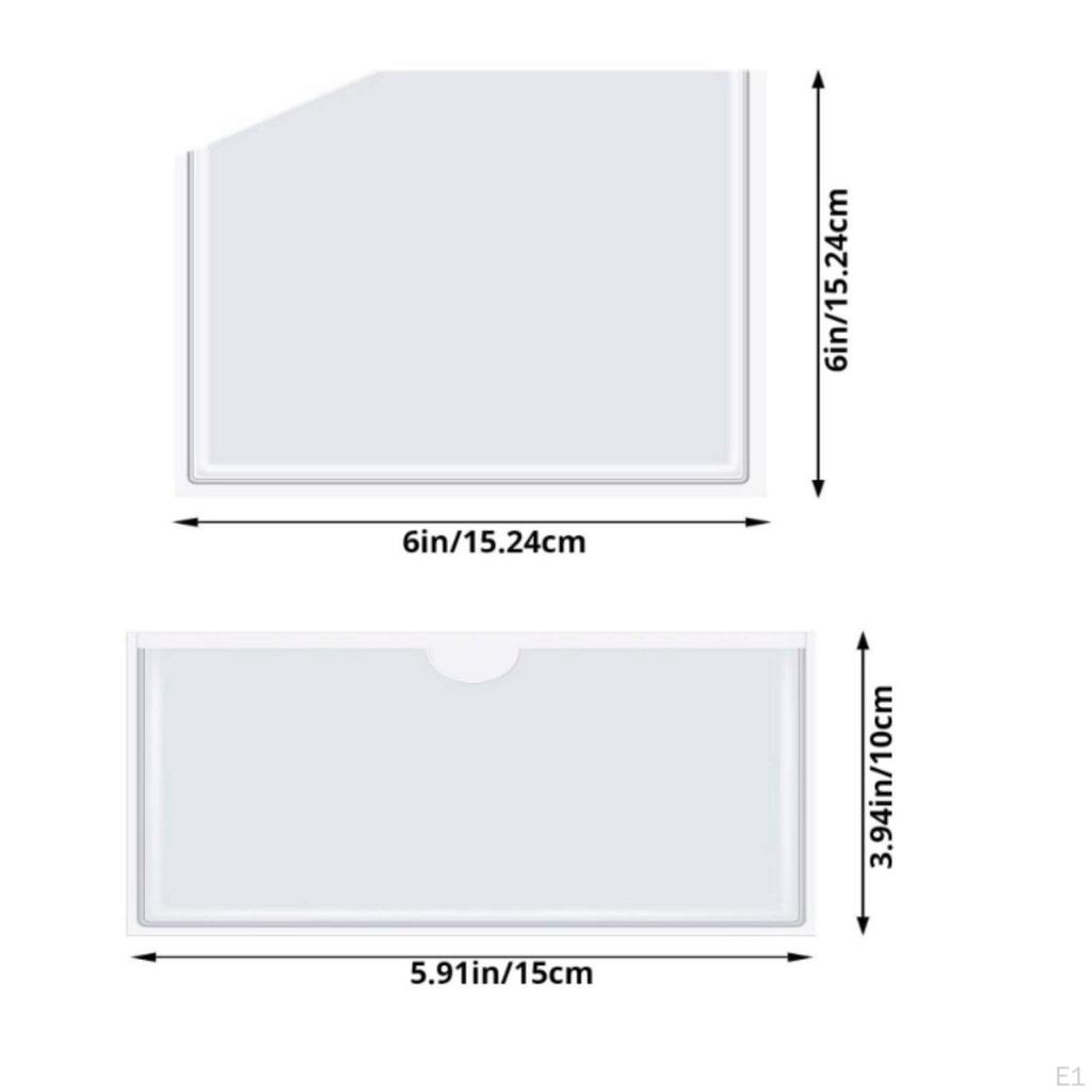 20 Pieces Clear Pocket Easy to Use Planner Insert Waterproof Transparent Storage Pouch