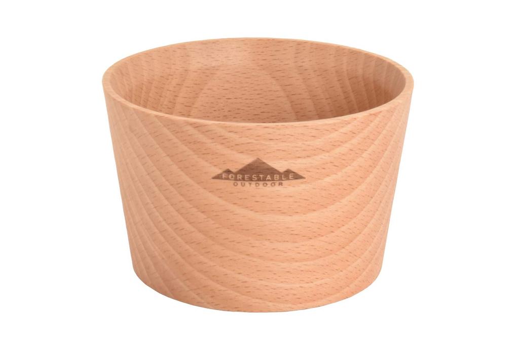 FORESTABLE Beech Cup, Small, Made of Natural Wood, for Outdoor Camping