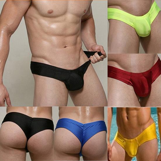 New Mans Low Waist Leakage Hip U Convex Design Underwear Men Briefs Sexy