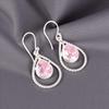Morganite Gemstone 925 Sterling Silver Jewelry Handmade Earrings 1.70" For Gift EE-96-13