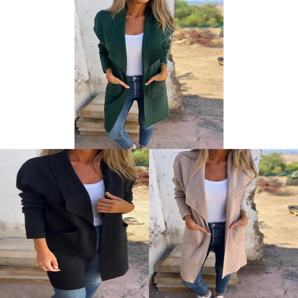 Womens Knit Cardigan With Rabbit Faux Fur For Autumn Casual Wear