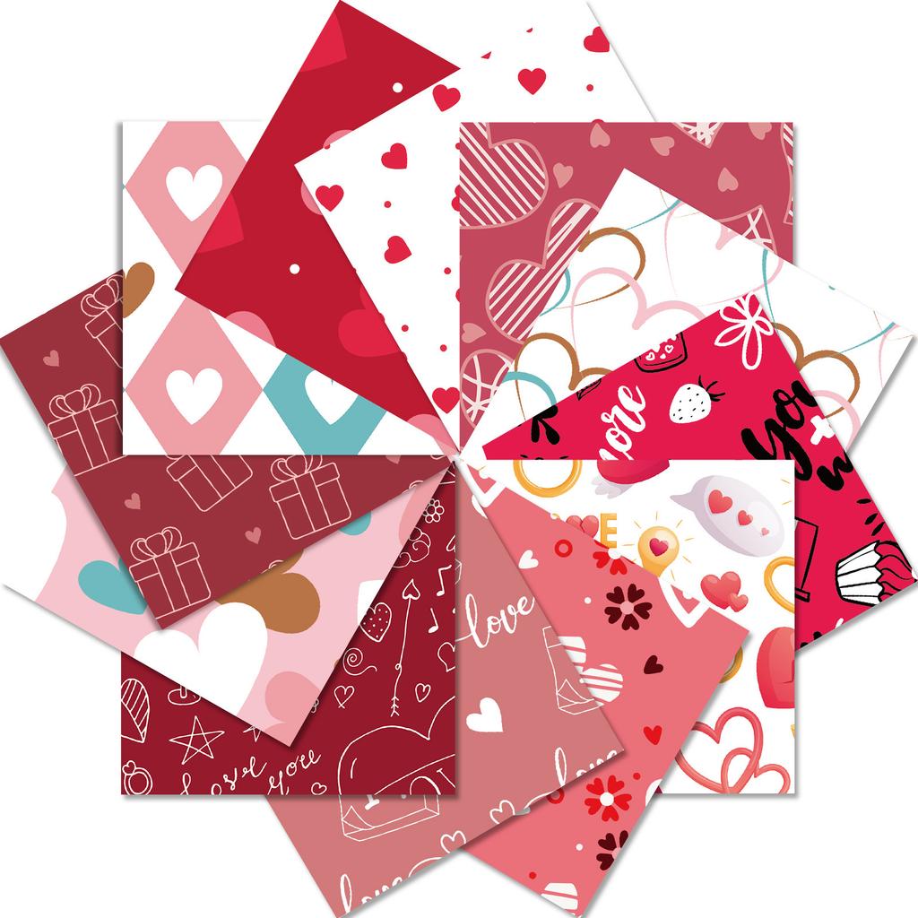 Big Sale/Bag Valentine's Day Red Love Hand Account Material Paper DIY Album Clip Paper Background Paper