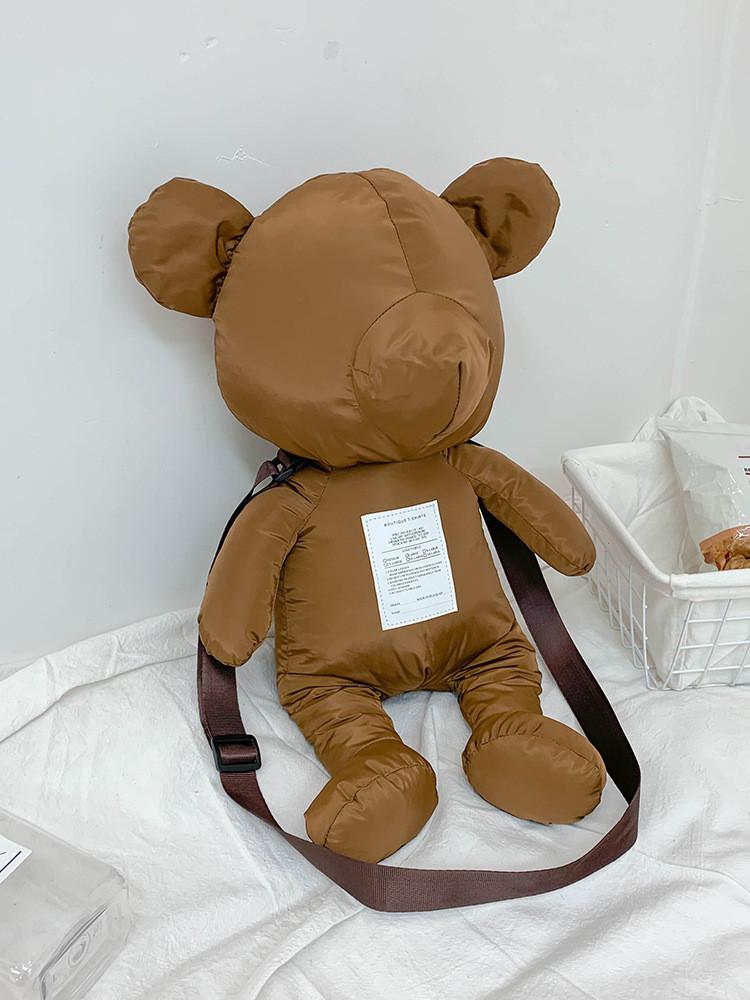 

Adorable New Kids Plush Brown Bear Shoulder Bag For Girls Perfect For Parents