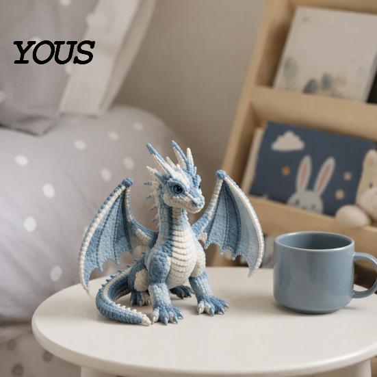 Vintage Style Fabric Craft Sets Flying Dragon Patchwork DIY Kit Collection, Handmade Animal Sewing Kit, Kits for Adults Art Beginners, Creative
