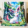 Pok É Mon Motiv Bedruckte Flanelldecke für Schlafzimmer, Wohnzimmer, Sofadecken, Büros, Mittagspausen, Picknicks,