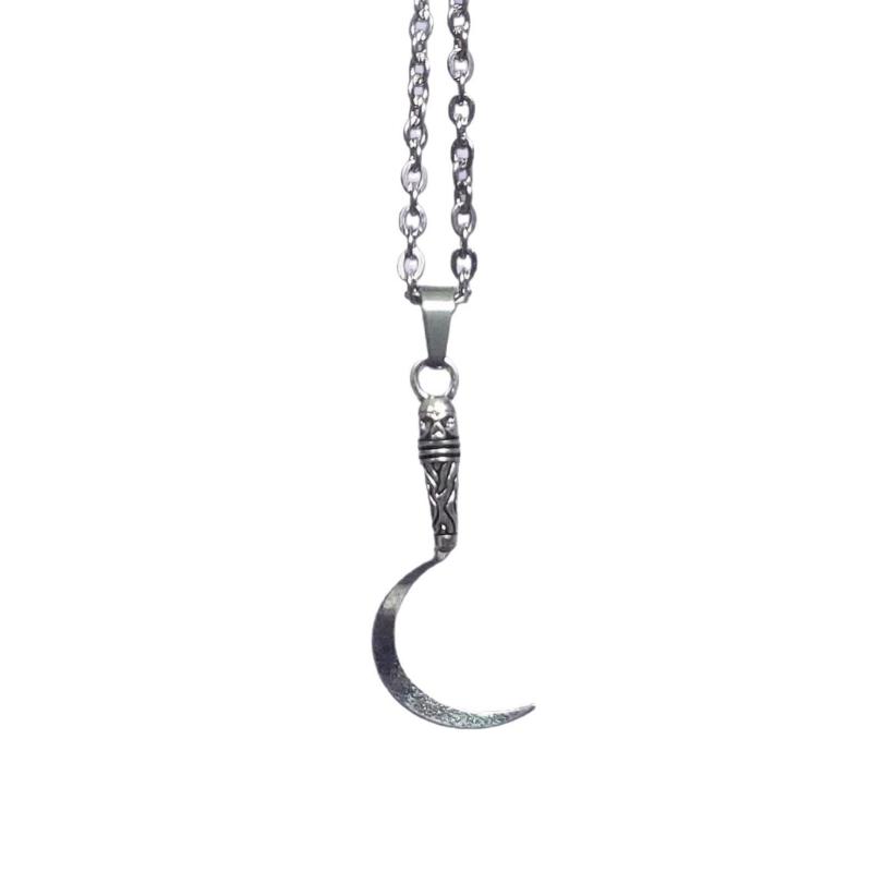 Gothic Neck Jewelry Pendant Necklace Scythe Necklace Adjustable Length Necklace Unisex Jewelry for Party Everyday Wear 1