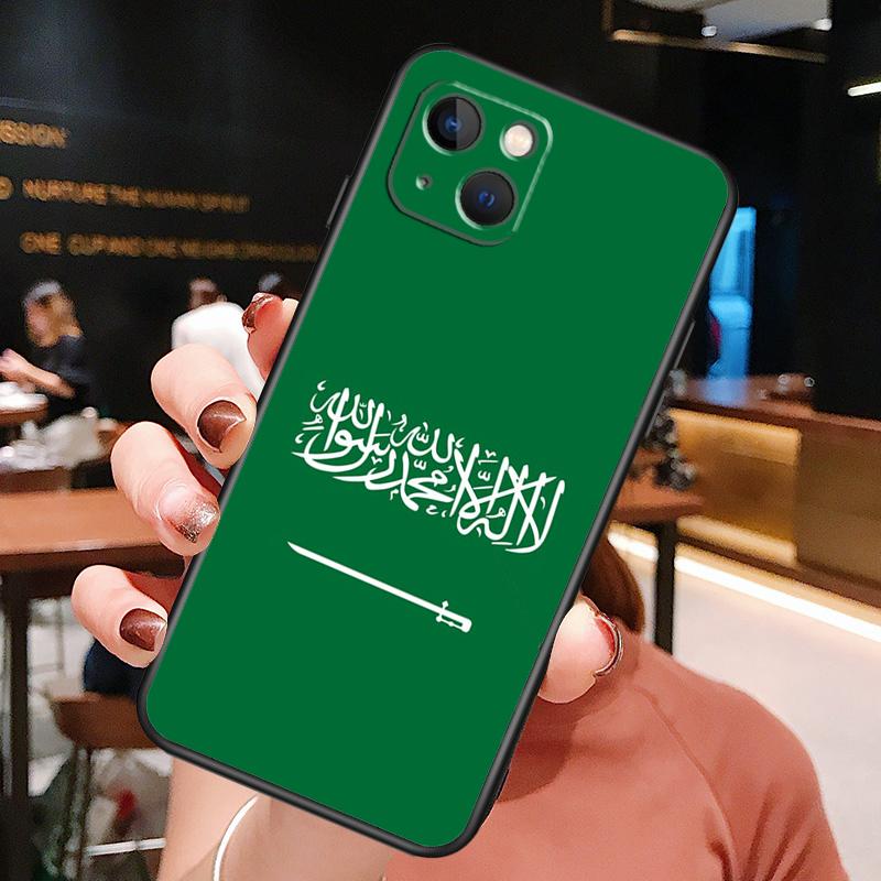 Saudi Arabia Flag Phone Case For iPhone 16 Pro Max 15 14 13 12 11 Pro Max Plus 12 13 Mini XR 16e Funda Cover
