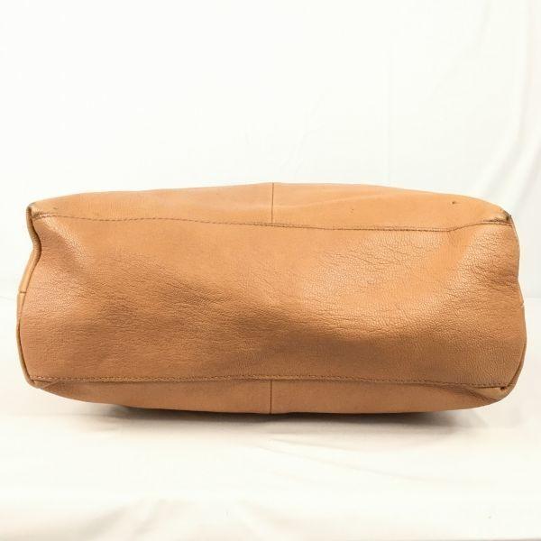 Tsumori Chisato Leather Hand Tote Bag Orange Beige(USED)