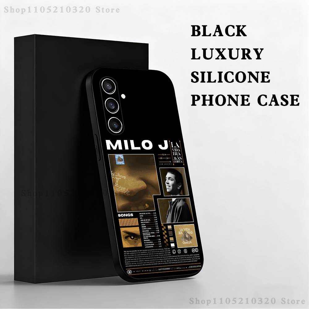 

M-Milo J 111 Singer Phone Case For Samsung S25,S24,S21,S22,S23,S30,Ultra,S20,Plus,Fe,Lite,Note,10 Black Soft Shell SamsungA21S