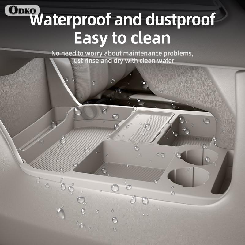 For Toyota Sienna Silicone Storage Box  Center Console under Layer Modification Special Car Interior Accessories Organizer