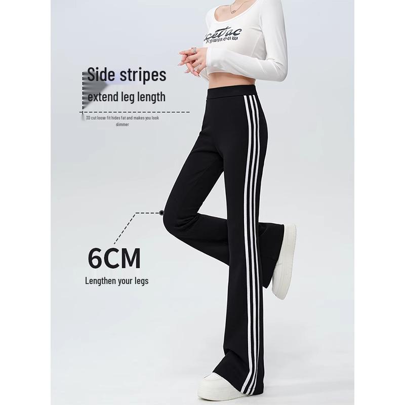 Women's 2025 Spring High-Waist Slimming Bodycon Flare Sweatpants