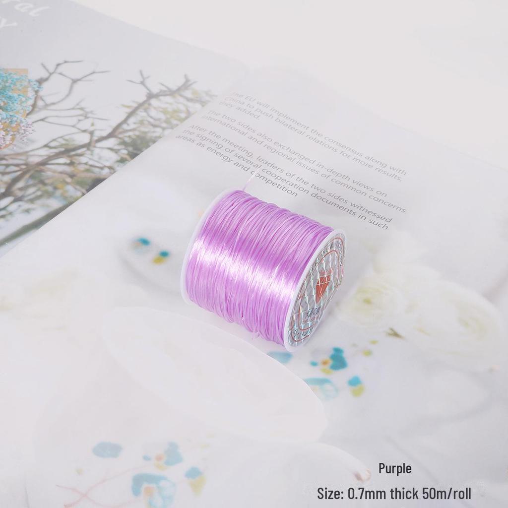 Handmade DIY Colored Elastic Line for Beaded Jewelry Making - Ring, Necklace, Bracelet. Braided Line for Accessories.