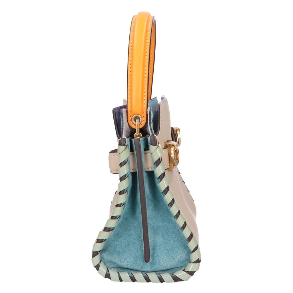 Tory Burch [Excellent Condition] LEE RADZIWILL WHIPSTITCH PETITE DOUBLE BAG Lee Radziwill Stitch Handbag CLAYUsed