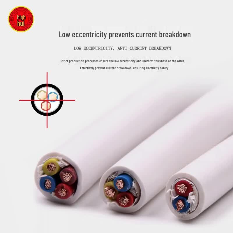 GAOHUI RVV 2-Core 1.5mm² White Power Cable