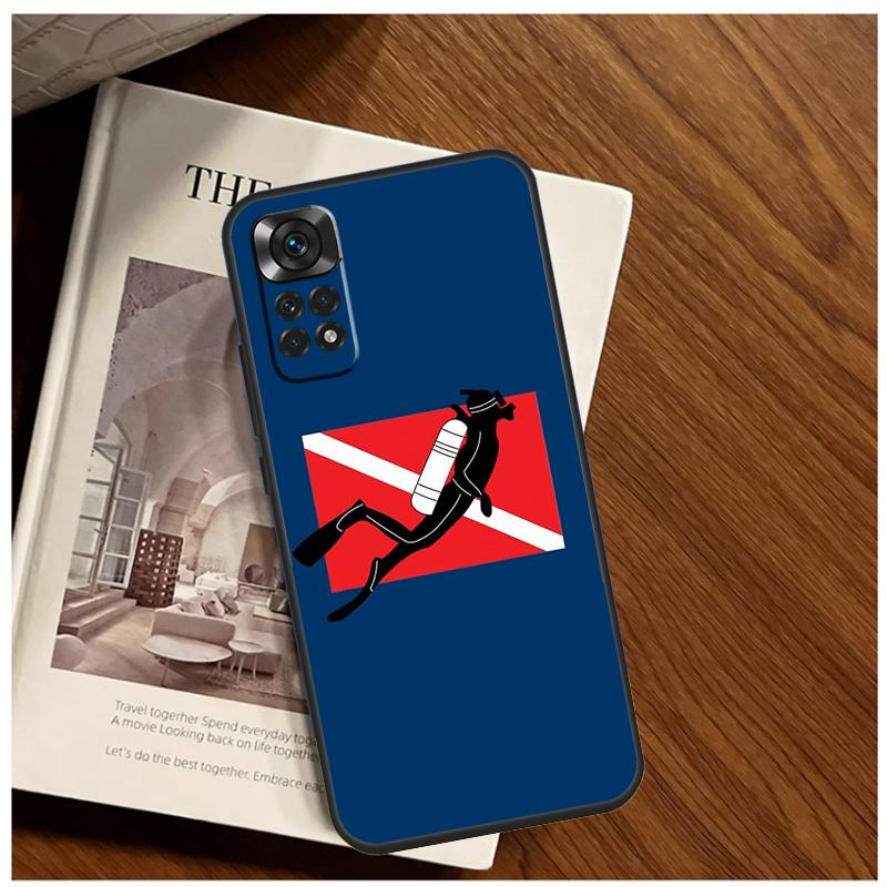 

Diver Down Diving Flag Case For Xiaomi Redmi Note 13 9 10 11 12 14 15 Pro Plus Cover For Redmi 15 C 12C 13C 14C 10C Redmi 13 4G
