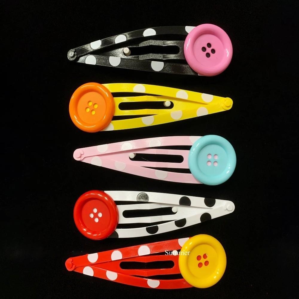 Gepunkteter Knopf BB-Clip Übergröße Harajuku Haaraccessoires Kreativer Haarclip für die Fotografie