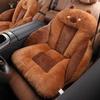 Soft Plush Car Seat Cushion Cartoon Design Thickened Pad for Office Home Car Chair Machine Washable Easy Install