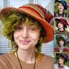 Skin-friendly Knit Witch Hats Handmade for Halloween Diy Hair Accessories Crafts Halloween Carnival Party Supplies