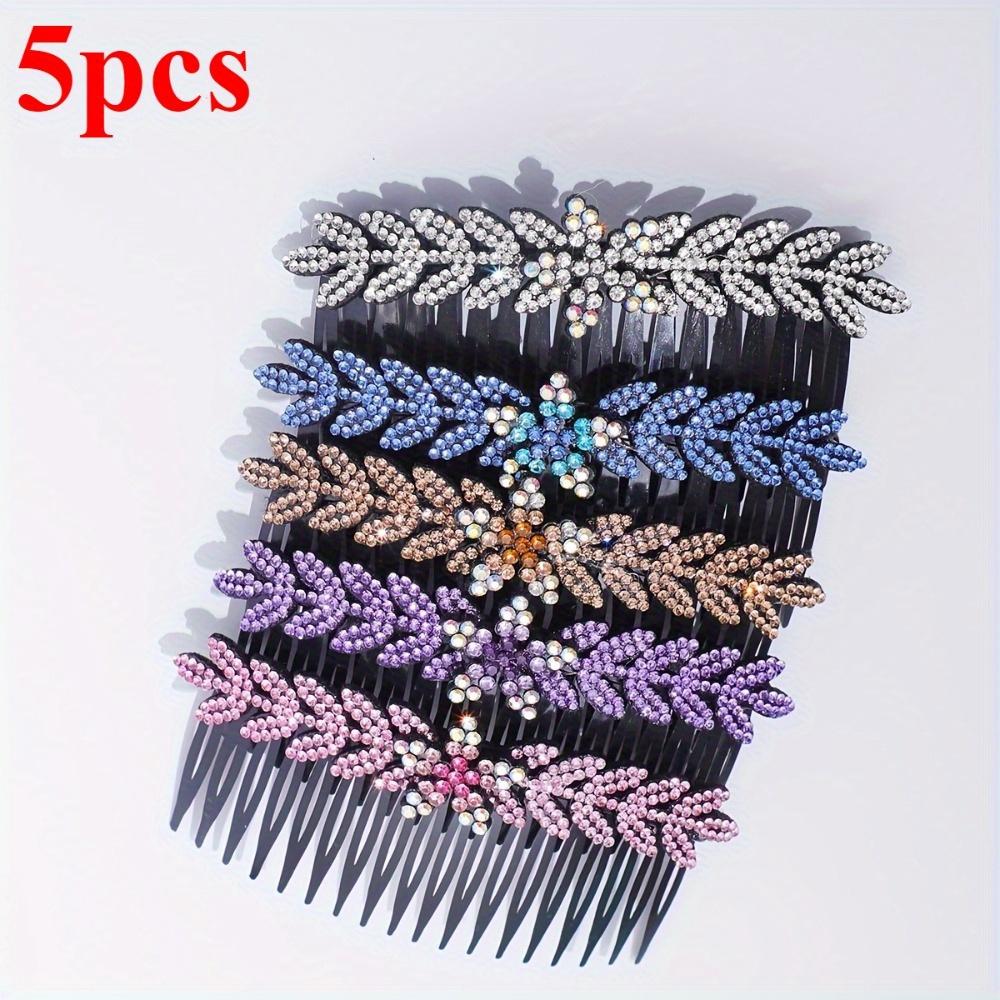 5pcs 18 Teeth Hair Side Combs Wedding Headpiece Hair Combs Hair Clips Sweet Hair Accessories Vintage Wedding Hairpieces