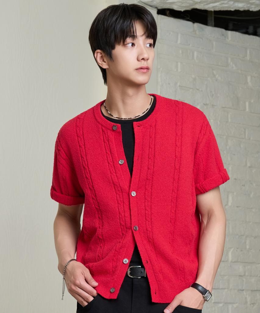 Hyoji 26 Ss Washable Cable Round Crop Knit Cardigan (6 Colors)